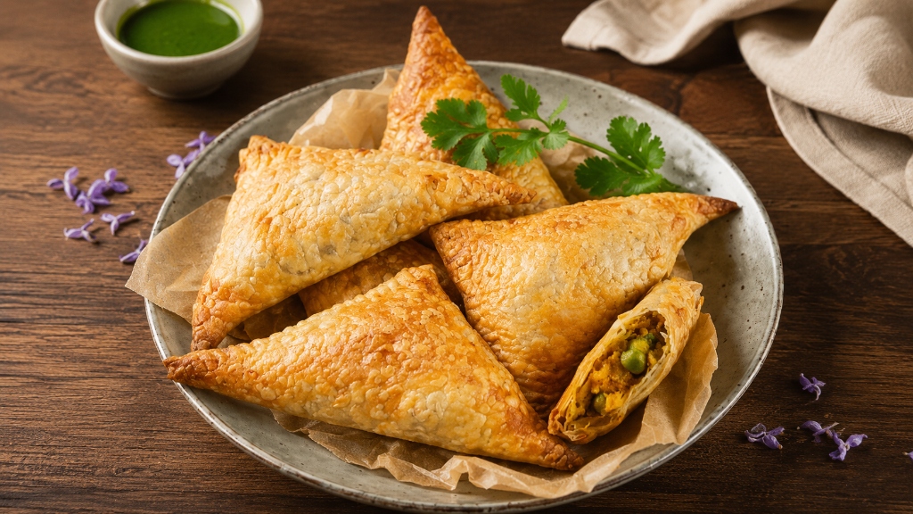 Golden Flaky Samosa Turnovers